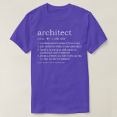 T-shirt Définition pour architectes (Design devant)