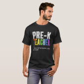 T-shirt Définition Pré K Enseignant Retour À L'École (Devant entier)