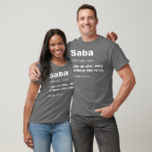 T-shirt Définition Saba Funny Cadeaux Hébreux Grand-Père H (Unisexe)