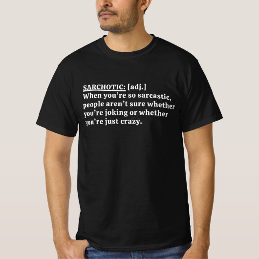 T-shirt Définition Sarcastique Drôle (Devant)