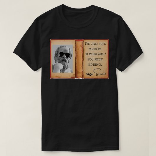 T-shirt Définition Socrate de la vraie sagesse (Design devant)