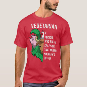 T-shirt Définition végétarienne Citation Les animaux ne de