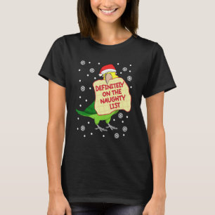 T-shirt Définitivement Sur Naughty List Parrot I Jaune têt