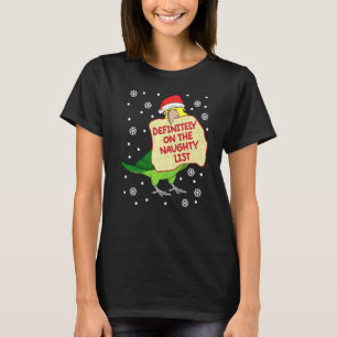 T-shirt Définitivement Sur Naughty List Parrot I Jaune têt