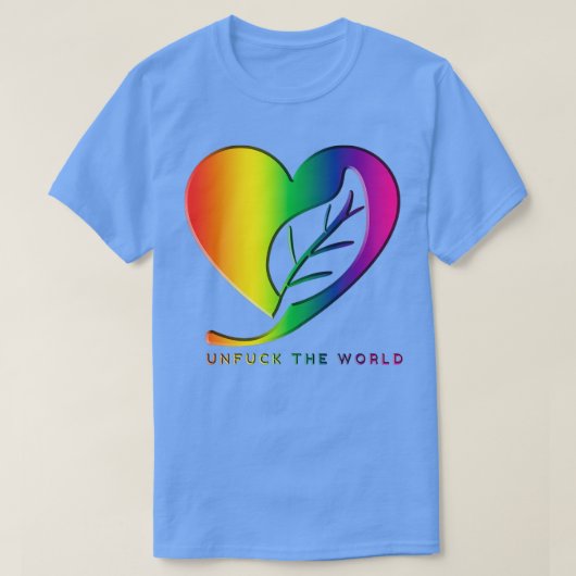 T-shirt Dégagez le monde Rainbow Leave (Design devant)
