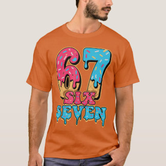 T-shirt Dégoulinade de baseball numéro 67 joueur ou 67e an