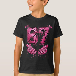 T-shirt Dégoulinant 7 Goutte Basket Sept 67 Six 6 Rose Hum
