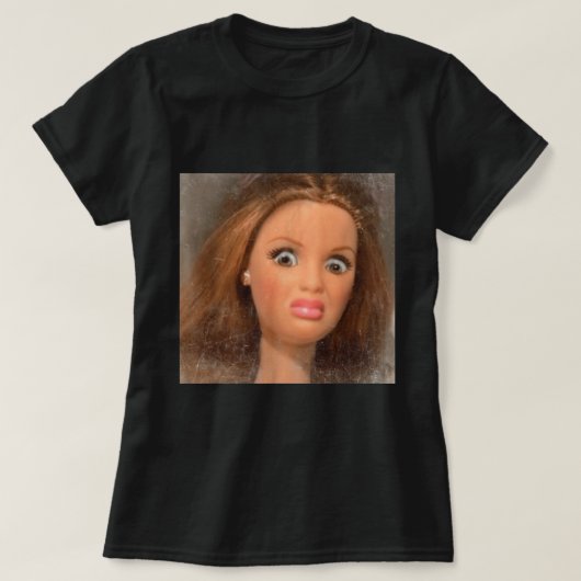 T-shirt Dégoûté Doll Face Mème Drôle (Design devant)