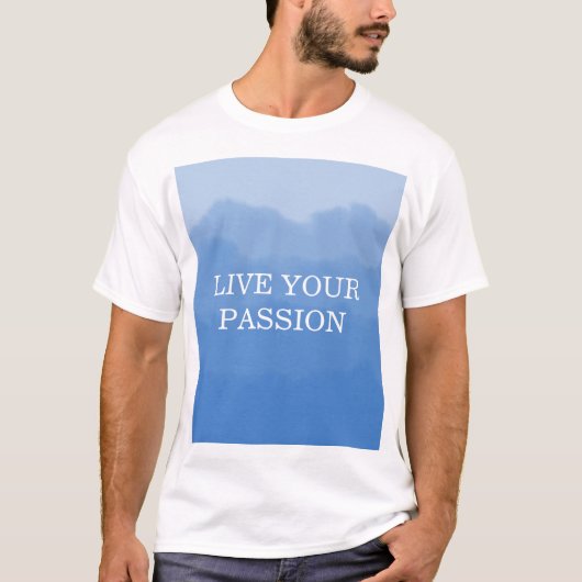 T-shirt Dégradé bleu ciel (Devant)