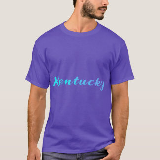 T-shirt Dégradé Bleu Kentucky Écriture Premium