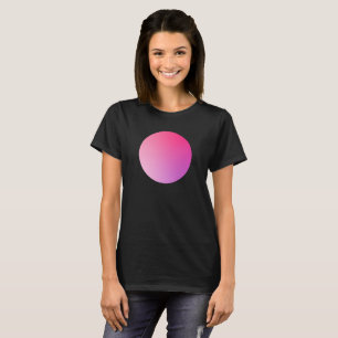 T-shirt Dégradé Rose Cercle Vignette Design Abstrait