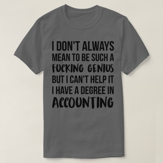 T-shirt Degré comptable génie (Design devant)