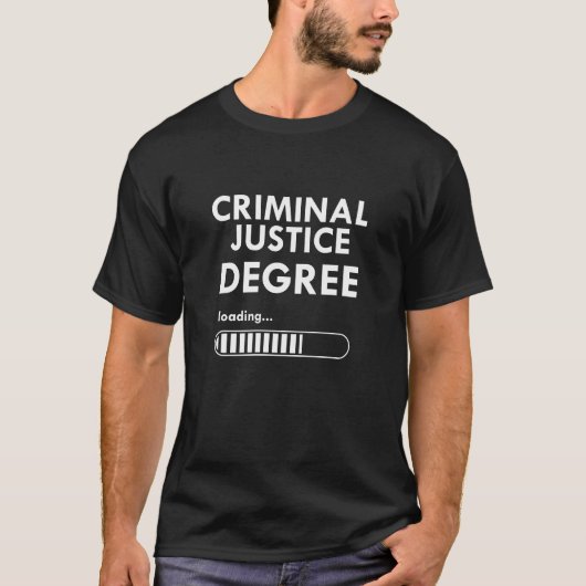 T-shirt Degré de justice pénale Chargement... (Devant)