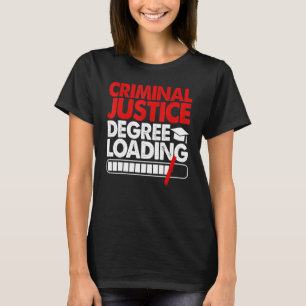 T-shirt Degré de justice pénale Chargement des femmes Cour