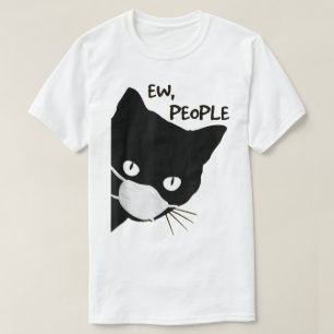 T-shirt Dégueu Personnes Chat Noir Masqué Design