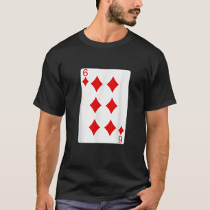 T-shirt déguisement carte à jouer Six 6 drôle Halloween 20