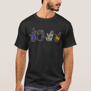 T-shirt Déguisement Chats Halloween Sorcière Vampire Momie