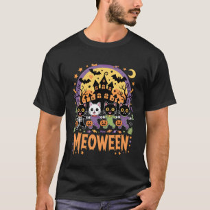 T-shirt Déguisement de chat d'Halloween sorcière Meoween m
