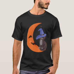 T-shirt Déguisement de chat effrayant Halloween sourire lu