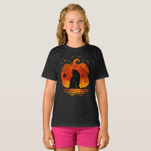 T-SHIRT DÉGUISEMENT DE HALLOWEEN CHAT CITROUILLE AMATEUR D