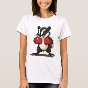 T-shirt Déguisement de mouffette drôle avec gants de boxe