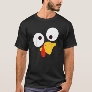 T-shirt Déguisement de Pèlerin Visage de Dindon 1