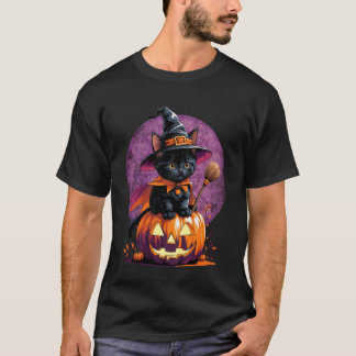 T-shirt Déguisement de sorcière Halloween chat chaton citr