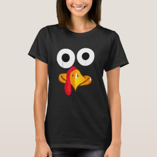 T-shirt Déguisement de visage de dinde de Thanksgiving