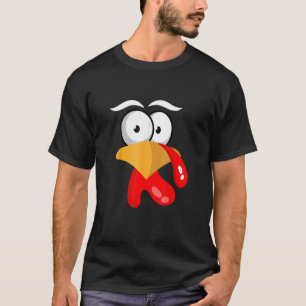 T-shirt Déguisement de visage de dinde de Thanksgiving pou