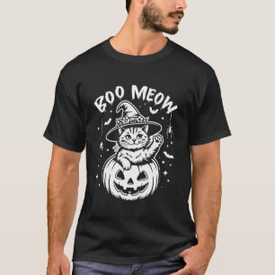 T-shirt Déguisement d'Halloween de chat Boo Meow en fourru