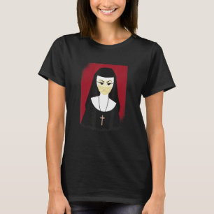 T-shirt Déguisement fétard effrayant de nonne d'Halloween
