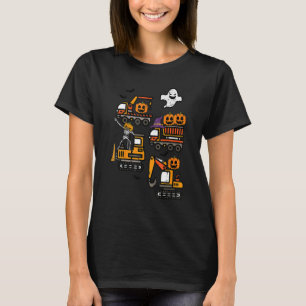 T-shirt Déguisement Halloween Camions de Construction Épou