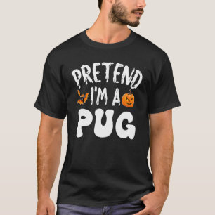 T-shirt Déguisement Halloween Chien Carlin Hommes Femmes E
