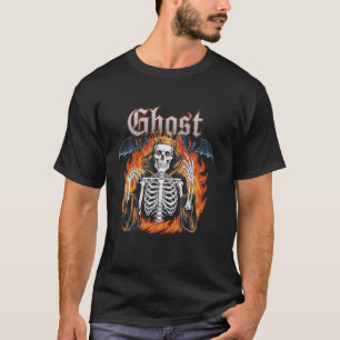 T-shirt Déguisement Halloween Fantôme Squelette Roi Chauve