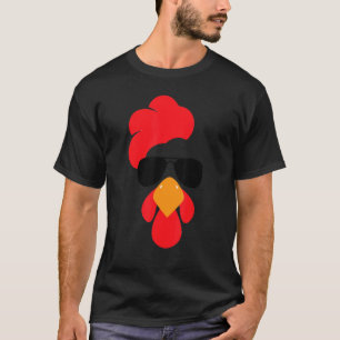 T-shirt Déguisement Halloween Visage de Poulet Mignon Homm