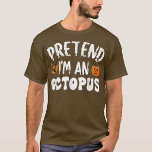 T-shirt Déguisement Pieuvre Halloween Hommes Femmes Je pré