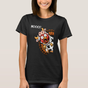 T-shirt Déguisement Vache Dinde Moo Thanksgiving Hommes Fe