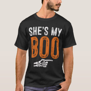 T-shirt Déguisements Halloween Elle est mon Boo Couple Ass