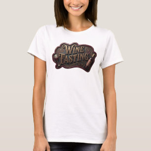 T-shirt Dégustation de vin rose chic Vêtement d'art