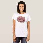 T-shirt Dégustation de vin rose clair Impression (Devant entier)