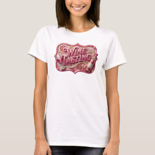 T-shirt Dégustation de vin rose COOL Art à porter