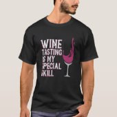 T-shirt Dégustation De Vins Spécial Drinker Dire Wine Gra (Devant)