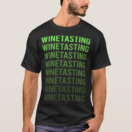 T-shirt Dégustation De Vins Vert Gradié (Devant)