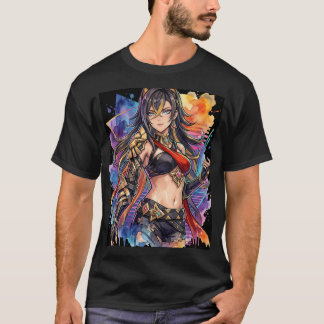 T-shirt Dehya Genshin Impact Peau Hâlée Lionne Vaporwave N