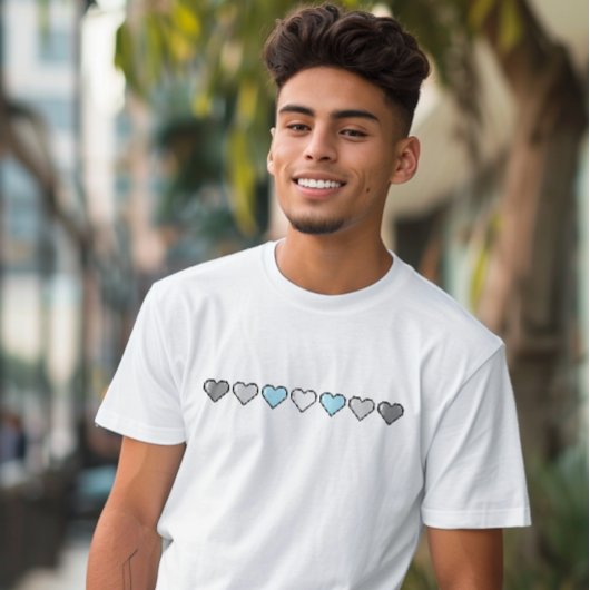 T-shirt Déiboy Drapeau Pixel Coeur