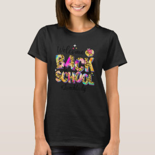 T-shirt Déjeuner Dame Bienvenue À L'École Leopard Tie Dye
