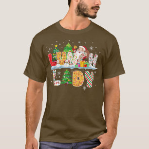 T-shirt Déjeuner dame sapin de Noël Père Noël correspondan