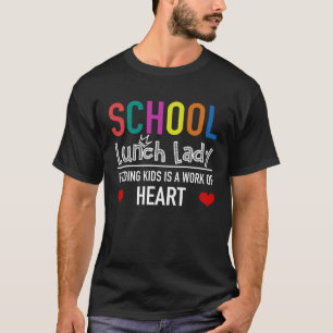 T-shirt Déjeuner d'école Dîner dîne dame Nourrissement enf