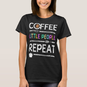 T-shirt Déjeuner d'école Lady Café Les petites gens Répéte