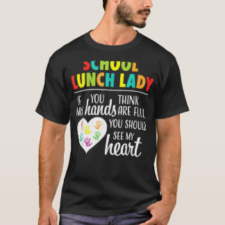 T-shirt Déjeuner D'École Lady Mignonne Appréciation Coeur